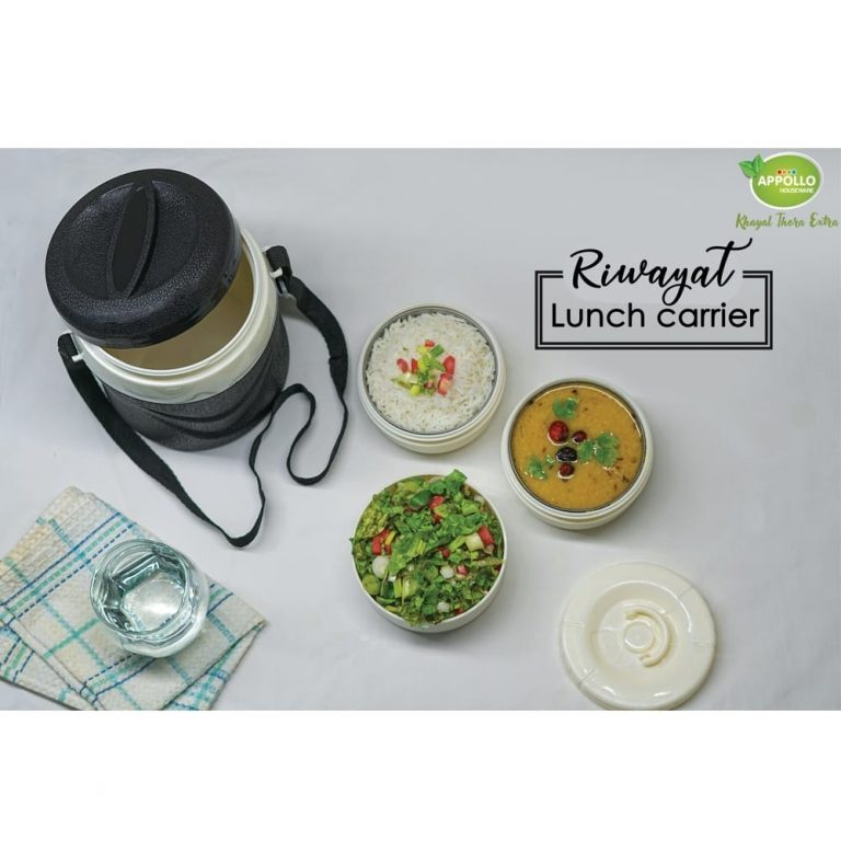 Riwayat Lunch Carrier (2 steel bowls – 1 salad bowl)