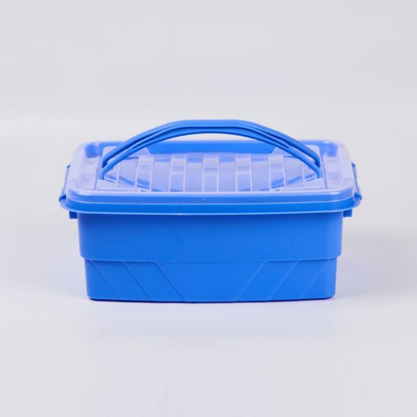 clear lock storage box small blue